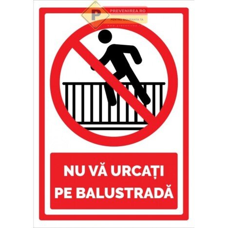 Indicatoare pentru balustrada